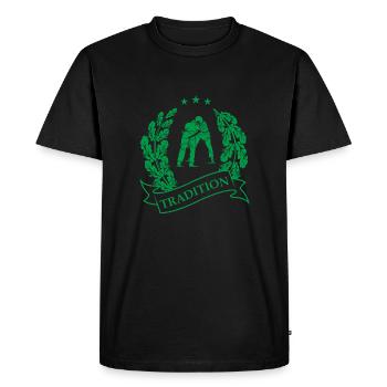 Lutteurs échangistes - T-shirt Premium bio Homme - noir - Devant - Nico (187cm)