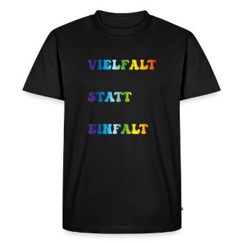 Diversité - T-shirt Premium bio Homme - noir - Devant - Nico (187cm)