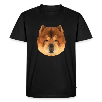 Polyart Chow Chow - Men's Premium Organic T-Shirt - black - Front - Nico (187cm)