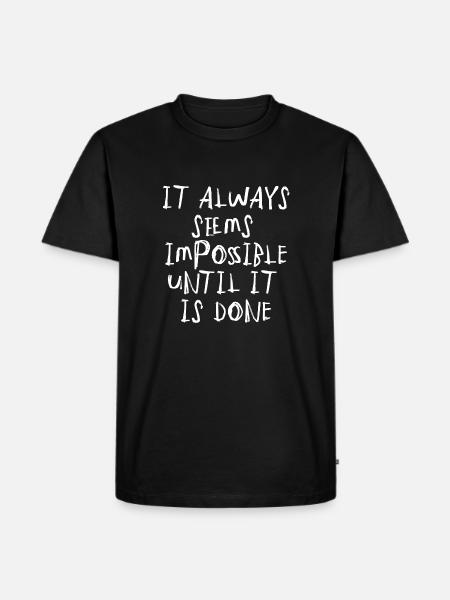 citation citation motivation inspiration impossible - T-shirt Premium bio Homme - noir