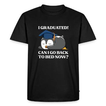 I graduated , Can I go back to bed now? - Men's Premium Organic T-Shirt - black - Front - Nico (187cm)