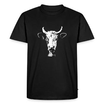 Vache Silhouette Farmer Allgäu Bavière Suisse Vache - T-shirt Premium bio Homme - noir - Devant - Nico (187cm)