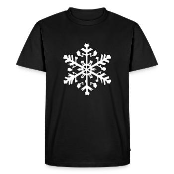 Flocon de neige Neige Hiver Noël froid 06 - T-shirt Premium bio Homme - noir - Devant - Nico (187cm)