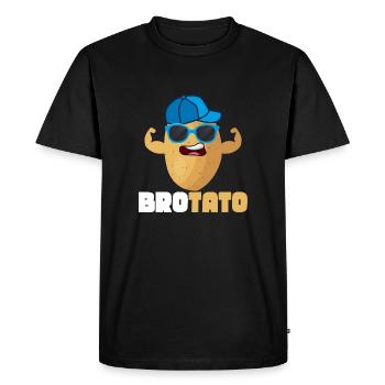 Brotato Pomme de terre potagère - T-shirt Premium bio Homme - noir - Devant - Nico (187cm)