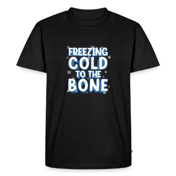 Feezing - Froid jusqu’aux os, - T-shirt Premium bio Homme - noir - Devant - Nico (187cm)
