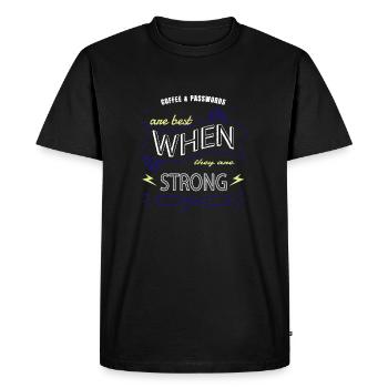 ethical hacker anonymous mask funny equestrian - Men's Premium Organic T-Shirt - black - Front - Nico (187cm)