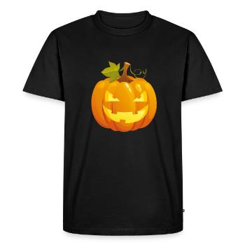 Pumpkin Halloween - Men's Premium Organic T-Shirt - black - Front - Nico (187cm)