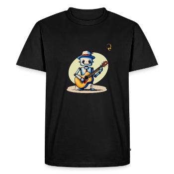 ROBOT AVEC GUITARE - T-shirt Premium bio Homme - noir - Devant - Nico (187cm)