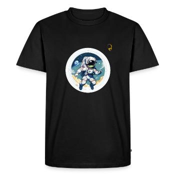 ASTRONAUTE DANS L’ESPACE - T-shirt Premium bio Homme - noir - Devant - Nico (187cm)