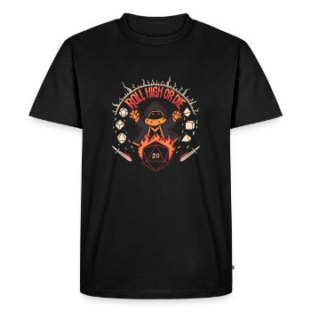 23F 0178 bk - Men's Premium Organic T-Shirt - black - Front - Nico (187cm)