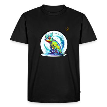 CAMALEATING - T-shirt Premium bio Homme - noir - Devant - Nico (187cm)