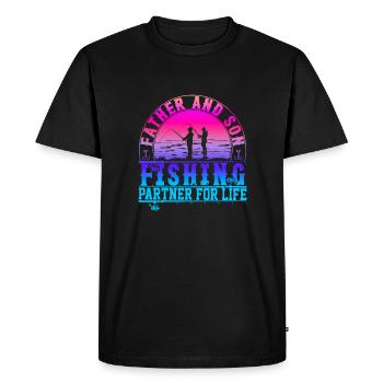 fish, fish, fishing, lake, sea, fishing, fauna, exotic - Men's Premium Organic T-Shirt - black - Front - Nico (187cm)