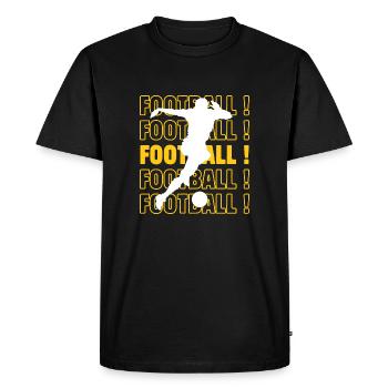 Football football football - Men's Premium Organic T-Shirt - black - Front - Nico (187cm)