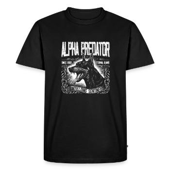 Alpha Predator Unique Doberman Audacieux Amoureux des chiens - T-shirt Premium bio Homme - noir - Devant - Nico (187cm)