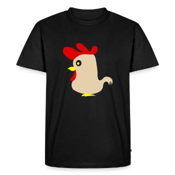 Coq - T-shirt Premium bio Homme - noir - Devant - Nico (187cm)