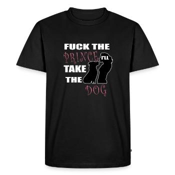 ILL Prendre le chien - T-shirt Premium bio Homme - noir - Devant - Nico (187cm)
