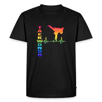 Taekwondo Taekwondo-coréen-arts martiaux poomsae - T-shirt Premium bio Homme - noir - Devant - Nico (187cm)