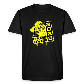 Mariage Game Over 2025 - T-shirt Premium bio Homme - noir - Devant - Nico (187cm)