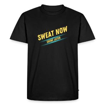 Entraînement au gymnase - T-shirt Premium bio Homme - noir - Devant - Nico (187cm)