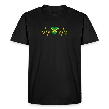 Jamaica Pulse - Men's Premium Organic T-Shirt - black - Front - Nico (187cm)