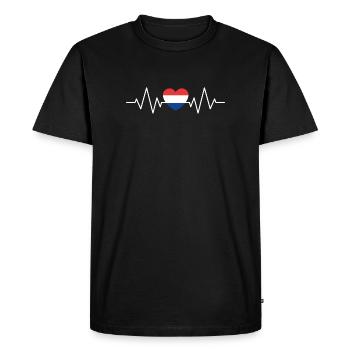 Hollande Puls - T-shirt Premium bio Homme - noir - Devant - Nico (187cm)