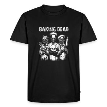 Zombie Baker Creepy Baker - Men's Premium Organic T-Shirt - black - Front - Nico (187cm)