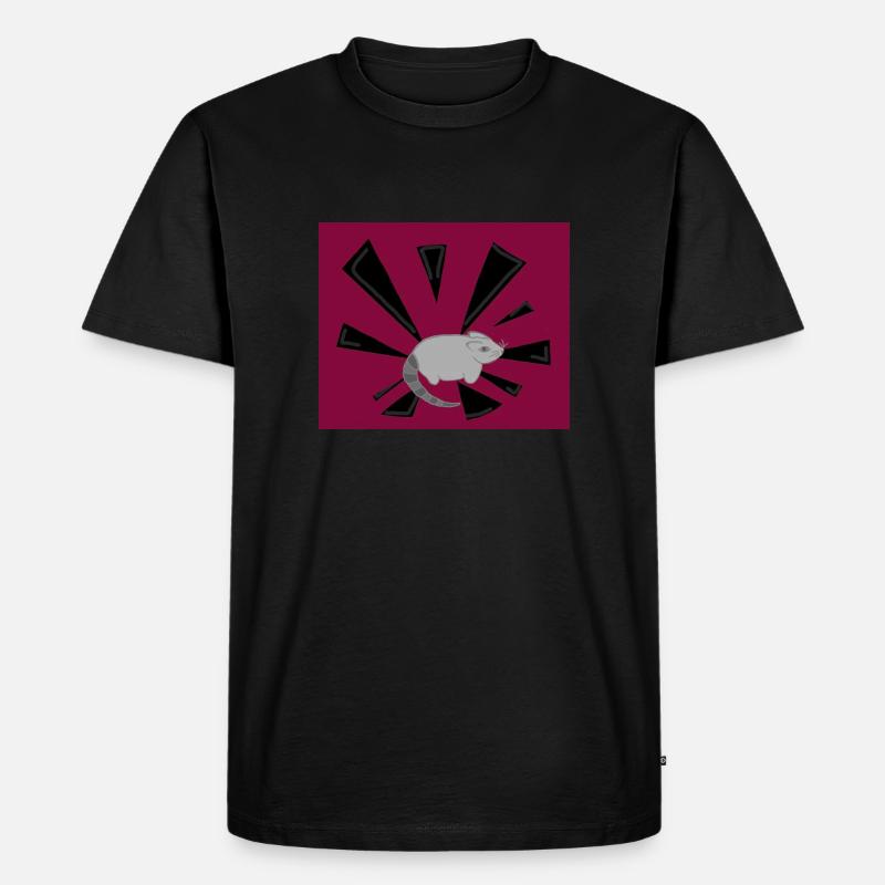Ratte - Männer Premium Bio T-Shirt - Schwarz