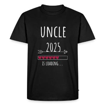 Future Uncle 2025 Pregnancy Announcement - Men's Premium Organic T-Shirt - black - Front - Nico (187cm)