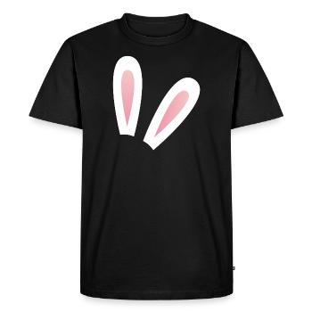 Oreilles de lapin - T-shirt Premium bio Homme - noir - Devant - Nico (187cm)