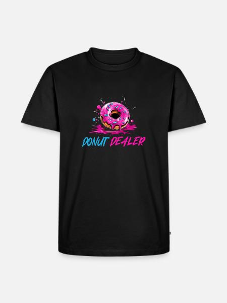 Pink Donut Dealer - Men's Premium Organic T-Shirt - black