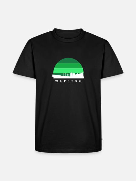 WLFSBRG white - Männer Premium Bio T-Shirt - Schwarz