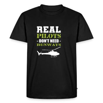 Don't need runways Aeronaut gift - Men's Premium Organic T-Shirt - black - Front - Nico (187cm)