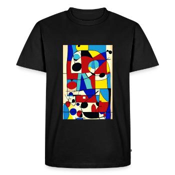 Art abstrait - T-shirt Premium bio Homme - noir - Devant - Nico (187cm)