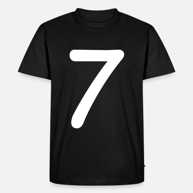 7 - Männer Premium Bio T-Shirt - Schwarz