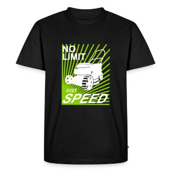 Lawn Mower No Limit Speed Greenkeeper Garden Square - Men's Premium Organic T-Shirt - black - Front - Nico (187cm)