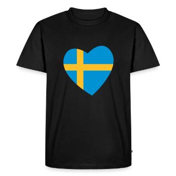 Coeur Suède - T-shirt Premium bio Homme - noir - Devant - Nico (187cm)