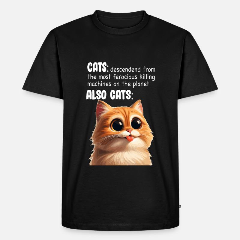 Chat mignon Meme - T-shirt Premium bio Homme - noir