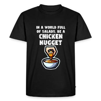 Chicken Nuggets Funny Chicken Nugget Meme Nugget - Men's Premium Organic T-Shirt - black - Front - Nico (187cm)