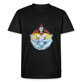 Femme Shiva - T-shirt Premium bio Homme - noir - Devant - Nico (187cm)