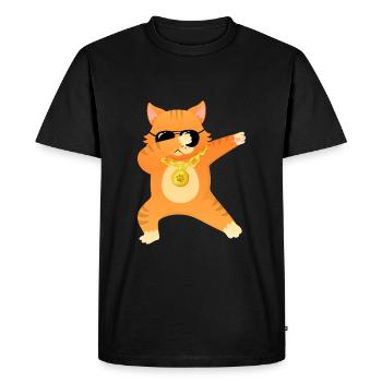 Cool Cat Dabbing - Dab Dance Gift Design - T-shirt Premium bio Homme - noir - Devant - Nico (187cm)