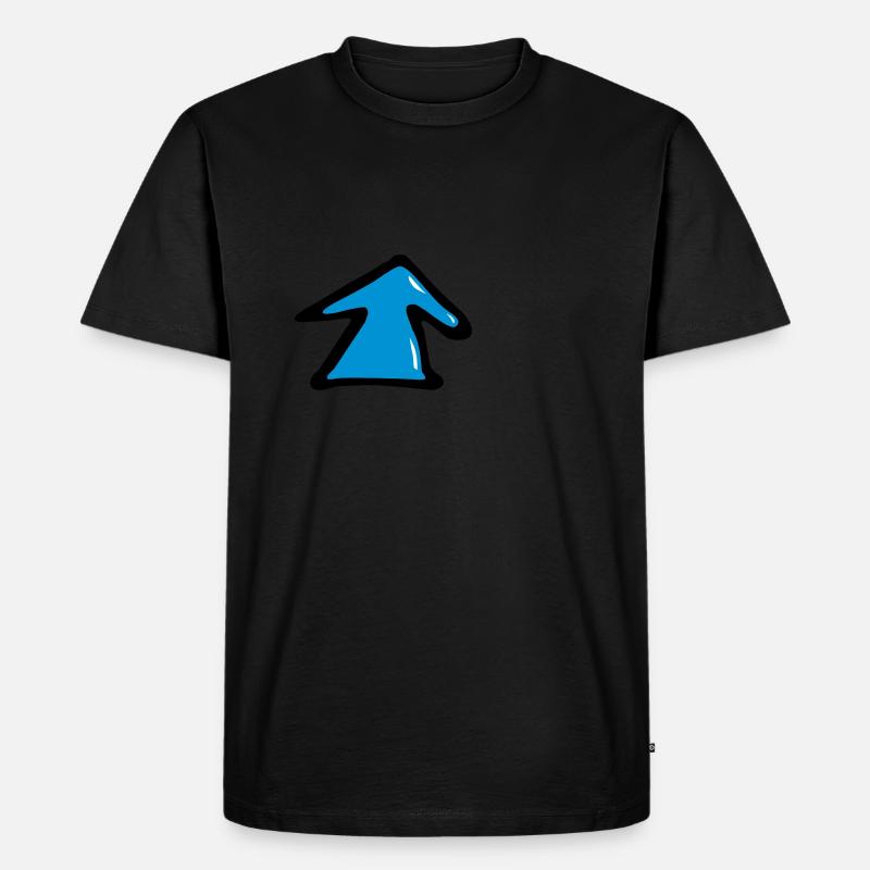 Punkt-Pfeil - Männer Premium Bio T-Shirt - Schwarz