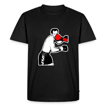 Boxer direct hit - Men's Premium Organic T-Shirt - black - Front - Nico (187cm)