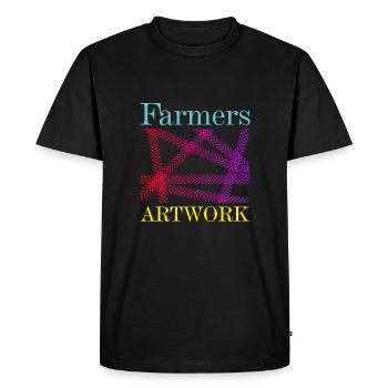 Tracteur fermier agriculteurs oeuvre Art tracteur de pelouse - T-shirt Premium bio Homme - noir - Devant - Nico (187cm)
