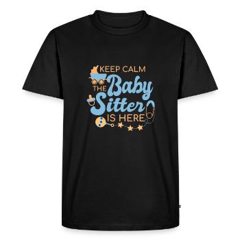 Cadeau pour la nounou - T-shirt Premium bio Homme - noir - Devant - Nico (187cm)