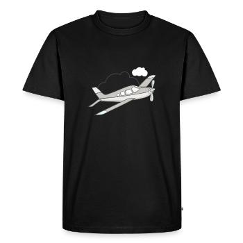 Avion dans l'air - T-shirt Premium bio Homme - noir - Devant - Nico (187cm)