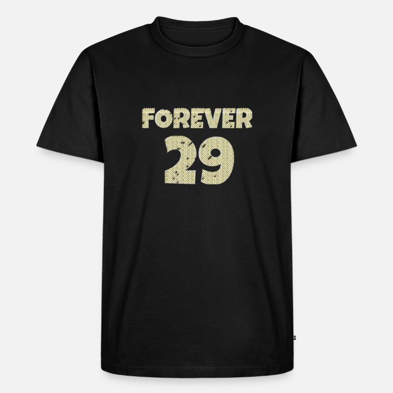 forever 29 - Männer Premium Bio T-Shirt - Schwarz