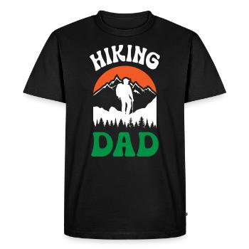 Papa randonneur - T-shirt Premium bio Homme - noir - Devant - Nico (187cm)