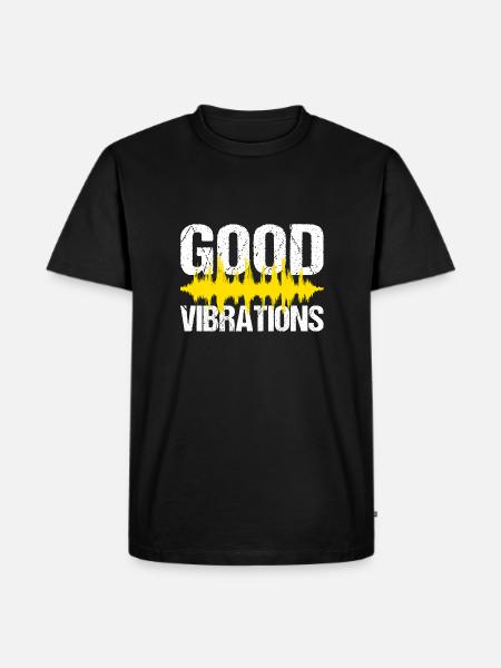Good Vibrations Music Party - Men's Premium Organic T-Shirt - black