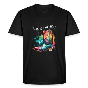 La danse en ligne ma passion, mon bonheur - T-shirt Premium bio Homme - noir - Devant - Nico (187cm)