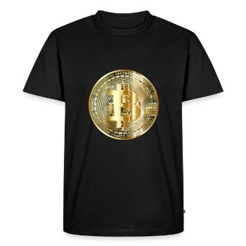 Bitcoin Shirt Digital Currency Sweatshirt Bitcoin - Men's Premium Organic T-Shirt - black - Front - Nico (187cm)
